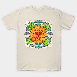 Zinnia Hummingbird Mosaic T-Shirt